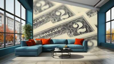 Two dollar bills Wall mural