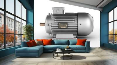 Electric motor isolated on white background 3d Wall mural