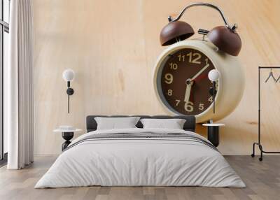 alarm clock on 6 am. Wall mural