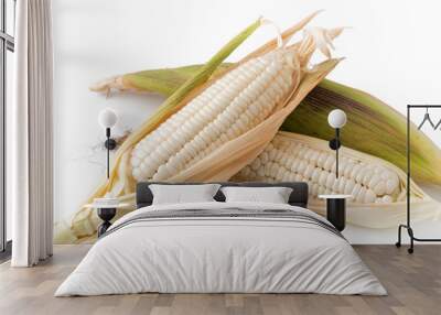 white sticky corn isolated Wall mural