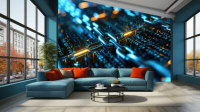 Images could illustrate authentication processes, secure logins, or access control systems Wall mural