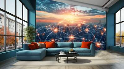 WAN optimization: Expanding horizons with wide-reaching connections Wall mural