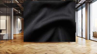 Abstract black fabric cloth texture background Wall mural