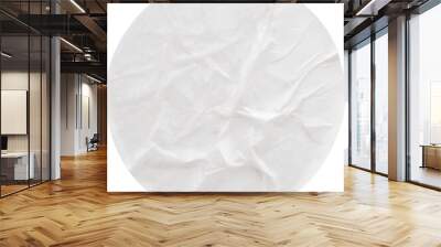 Blank white round paper sticker label isolated Wall mural