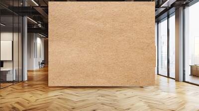 Brown paper eco recycled kraft sheet texture cardboard background Wall mural