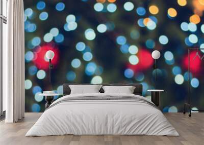 Christmas Bokeh background Wall mural