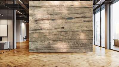 Old wood table surface texture background Wall mural