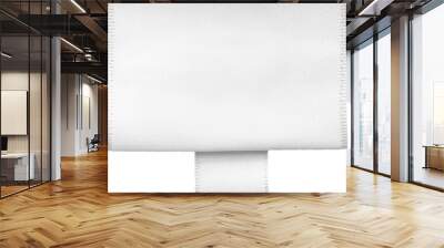 White blank clothing tag label isolated on white background Wall mural