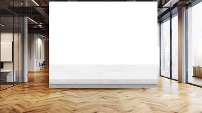 white marble stone table top isolated on white background for product display Wall mural