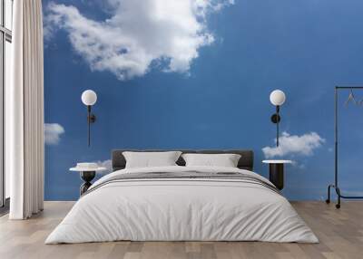 morning sky, blue sky with clouds Wall mural