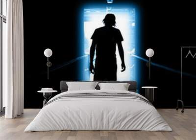 blue light Wall mural