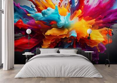 a close-up of a colorful explosion Wall mural