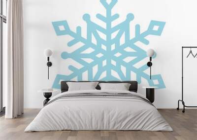 blue snowflake illustration Wall mural