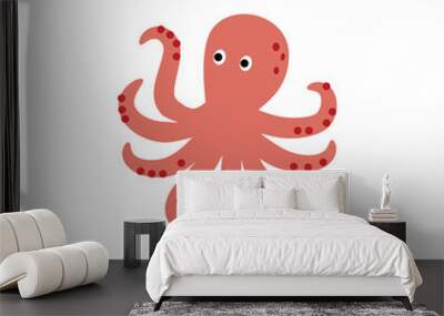 Vector illustration of octopus Wall mural