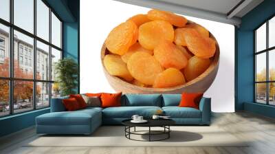 dried apricots isolated on white Wall mural