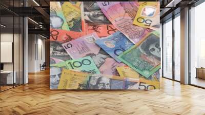 australian currency background Wall mural