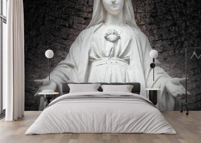 Statue of Our Lady of Medjugorje Wall mural