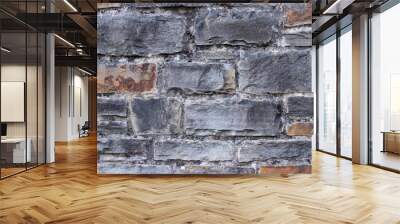 Stone rock brick wall grunge castle construction background texture surface vintage resource Wall mural