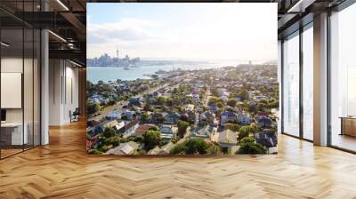 auckland skyline from devonport Wall mural