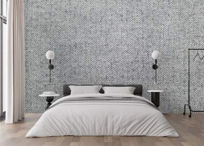 light grey woolen or tweed fabric for grunge background Wall mural