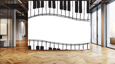 Two piano keys - sketch style Wall mural