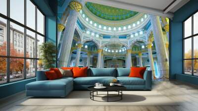 interior of the mosque in Astana kazakhstan Wall mural