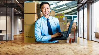 customer service in a warehouse Wall mural