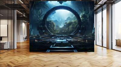 Concept art future closed door  Wall mural