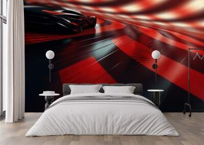 Motor sport highway background, modern dynamic large screen, circuit Wall mural