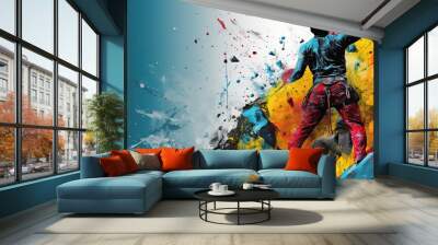 Sport, climber, splash design original modern Wall mural