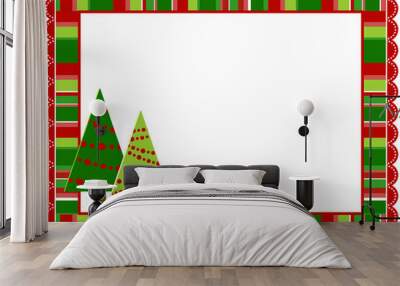 Christmas Stripped Frame Wall mural