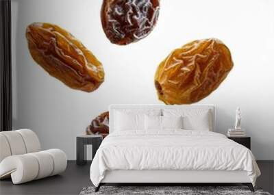 Falling raisin isolated on white background, full depth of field
 Wall mural