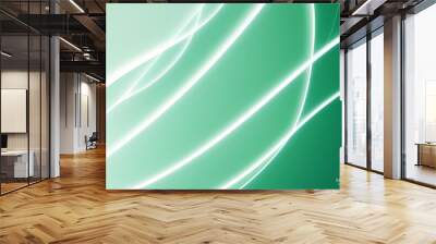 Abstract Green Background. colorful wavy design wallpaper. creative graphic 2 d illustration. trendy fluid cover with dynamic shapes flow. Wall mural