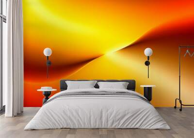 Abstract Light Orange Background. colorful wavy design wallpaper. creative graphic 2 d illustration. trendy fluid cover with dynamic shapes flow. Wall mural