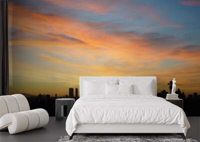 Golden hour in the morning in Los Angeles Wall mural