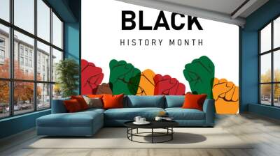 Black History Month, banner, vector illustration Wall mural