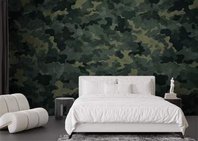 Army and military camouflage texture pattern background. Generative ai Wall mural