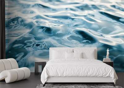 Close-up of blue rippling water surface Wall mural