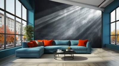 Light rays shining through smoke in a Wall mural