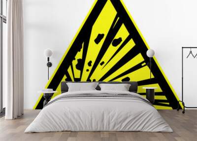 schild explosionsgefahr Wall mural