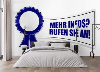 sticker siegel mehr infor? rufen sie an! 1 Wall mural