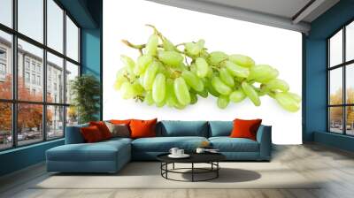 Seedless Green Grape (Witch Finger, Cotton Candy, Moon Drop Grape) isolated on white background. Wall mural