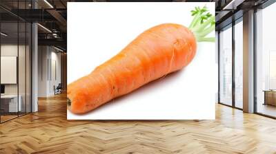 A fresh Carrot isolated on white Wall mural