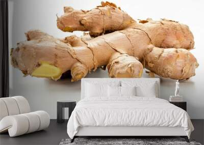 A fresh Ginger isolated on white Wall mural