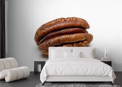 A fresh pecan isolated on white Wall mural