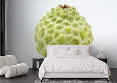 A fresh sugar apple isolated on white Wall mural