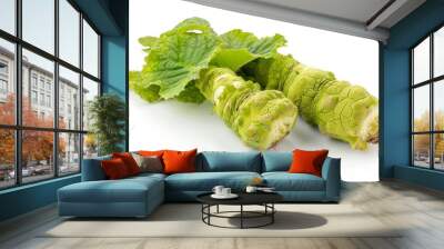 A fresh Wasabi isolated on white Wall mural