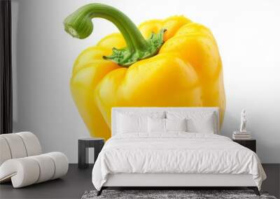 A fresh Yellow bell pepper isolated on white Wall mural