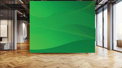 Green abstract background and green line Wall mural