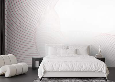 White abstract background and red line  Wall mural